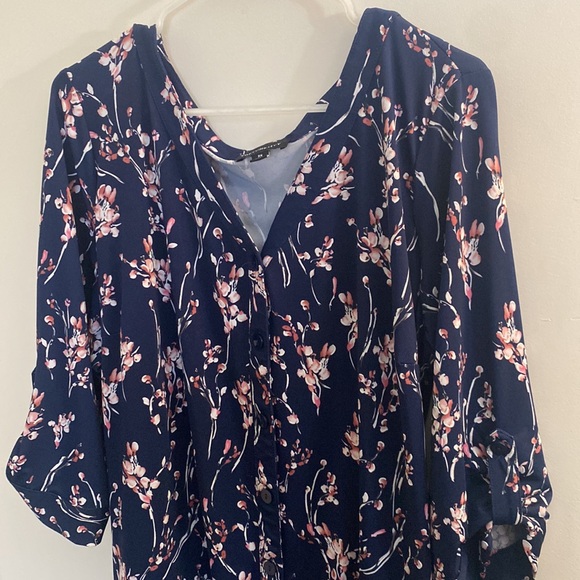 Fortune & Ivy Blue and Pink Floral Dress - Picture 4 of 7